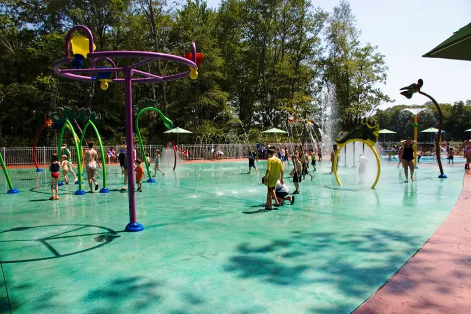 This project consisted of the construction of approx 2,000 SF of outdoor splash pad.  - There is an underground reservoir from which a filtration/chemical control system draws water, treats it, and sends it back to the reservoir where one or two additional pumps draw water from the reservoir and sends it to the spray equipment.